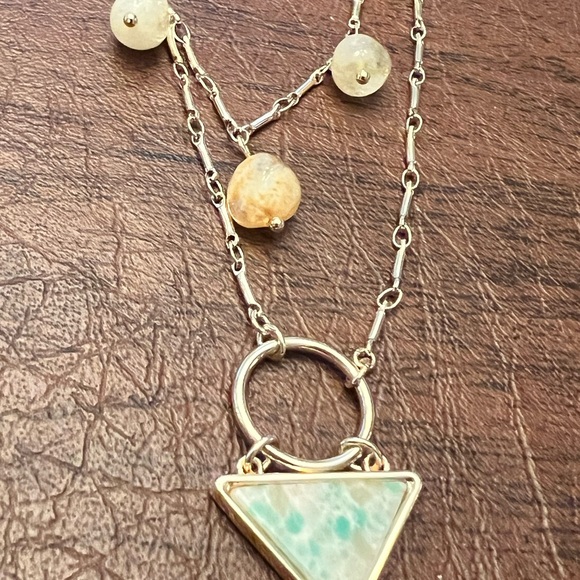 Park Lane Olive Gold and Cream Double Strand Necklace | New - Picture 6 of 8